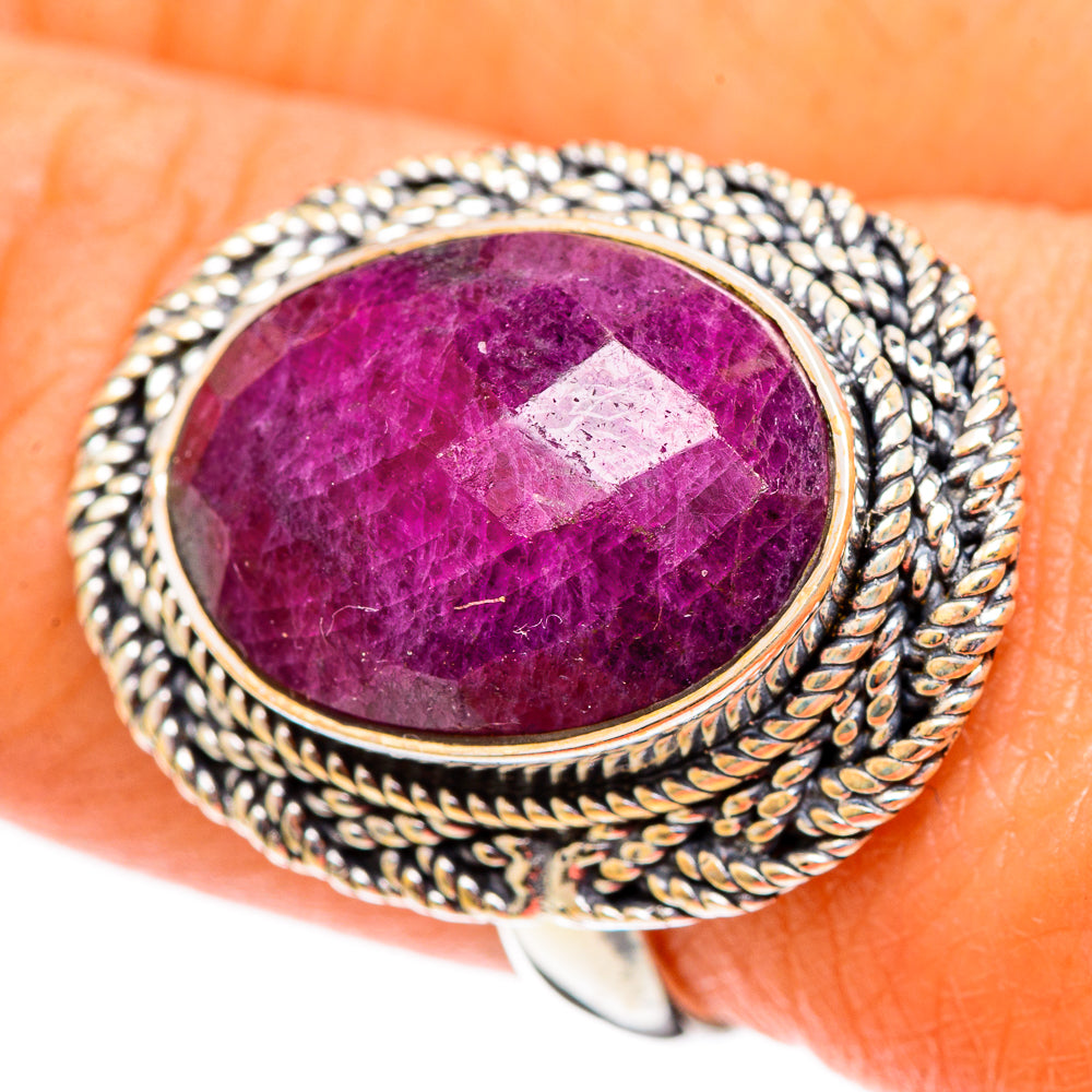 Ruby Fuchsite Rings handcrafted by Ana Silver Co - RING108046