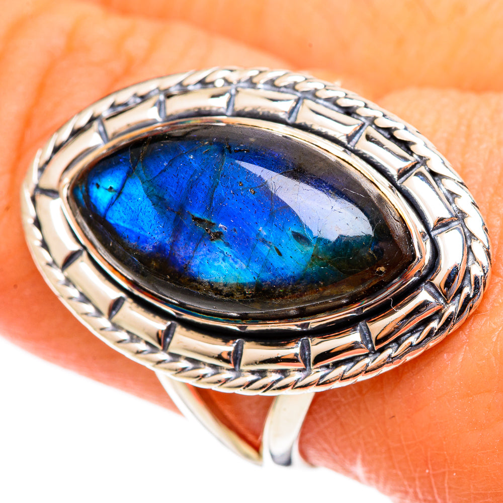 Labradorite Rings handcrafted by Ana Silver Co - RING108069
