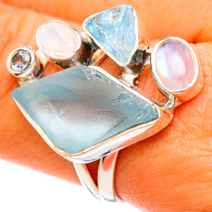 Aquamarine Rings handcrafted by Ana Silver Co - RING108070