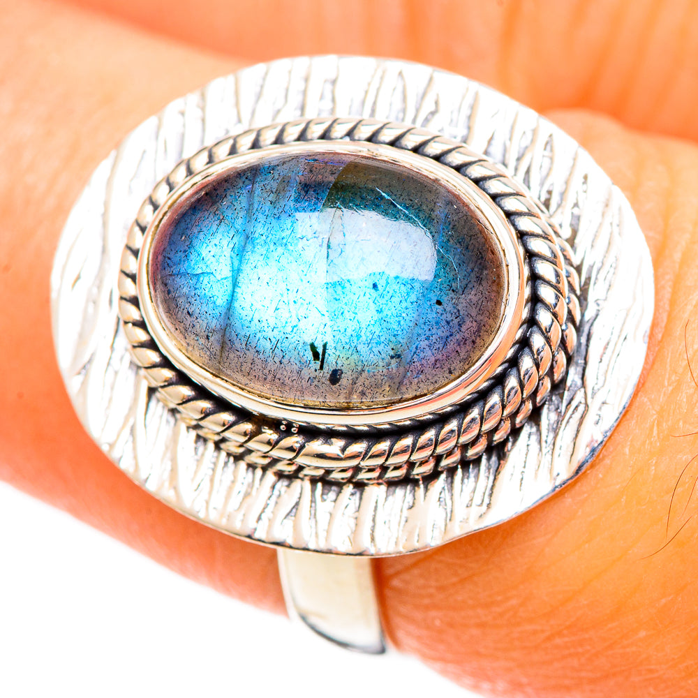 Labradorite Rings handcrafted by Ana Silver Co - RING108071