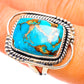 Blue Copper Composite Turquoise Rings handcrafted by Ana Silver Co - RING108072