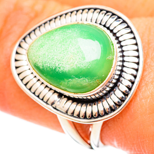 Chrysoprase Rings handcrafted by Ana Silver Co - RING108077