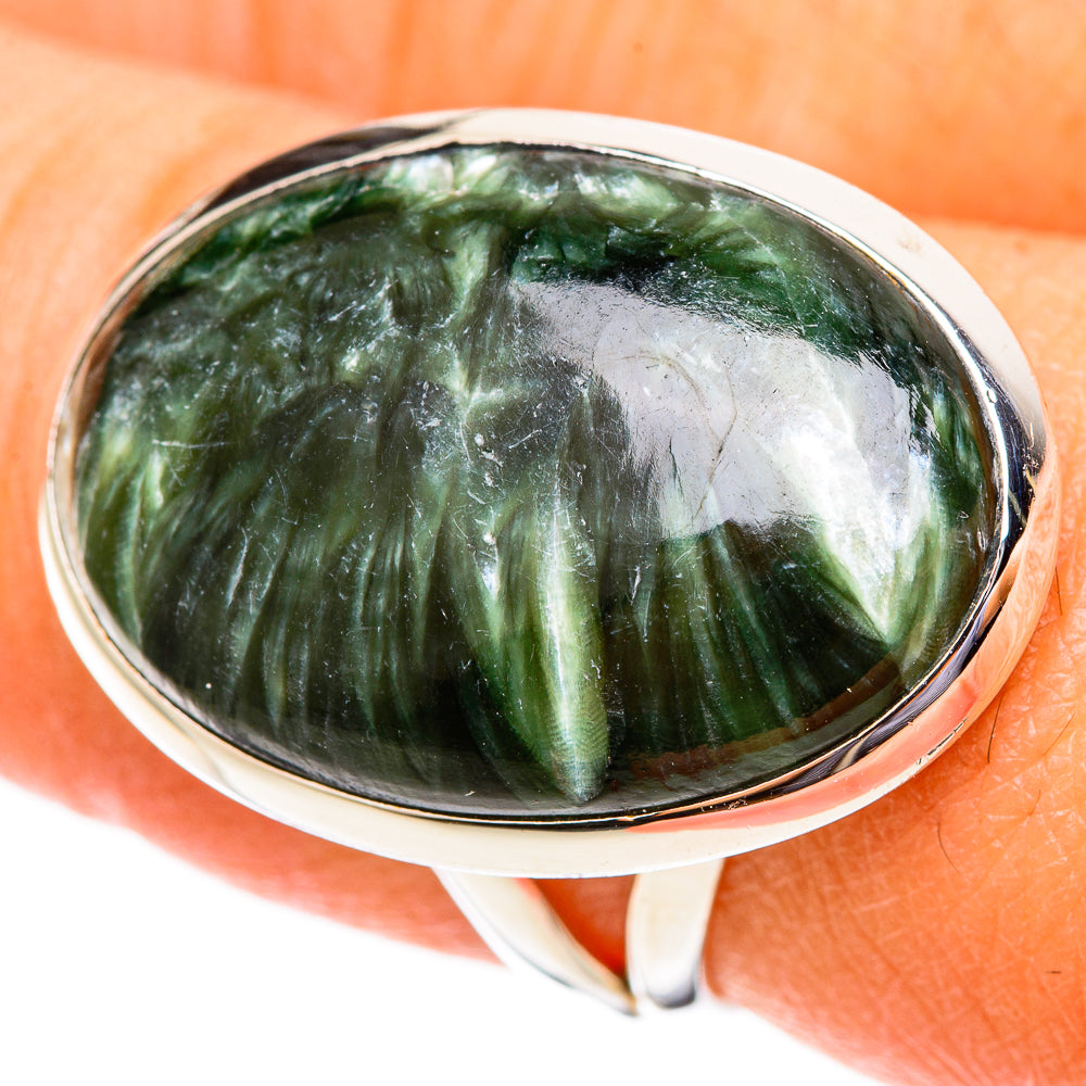 Seraphinite Rings handcrafted by Ana Silver Co - RING108078