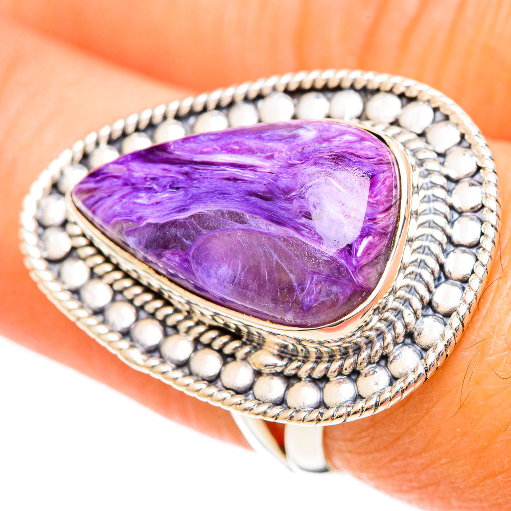 Charoite Rings handcrafted by Ana Silver Co - RING108089