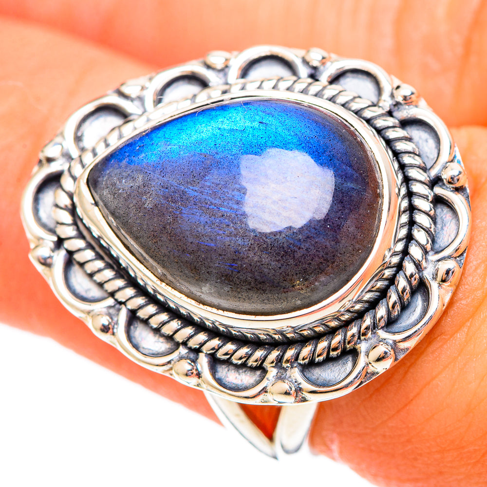 Labradorite Rings handcrafted by Ana Silver Co - RING108107