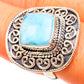 Larimar Rings handcrafted by Ana Silver Co - RING108108