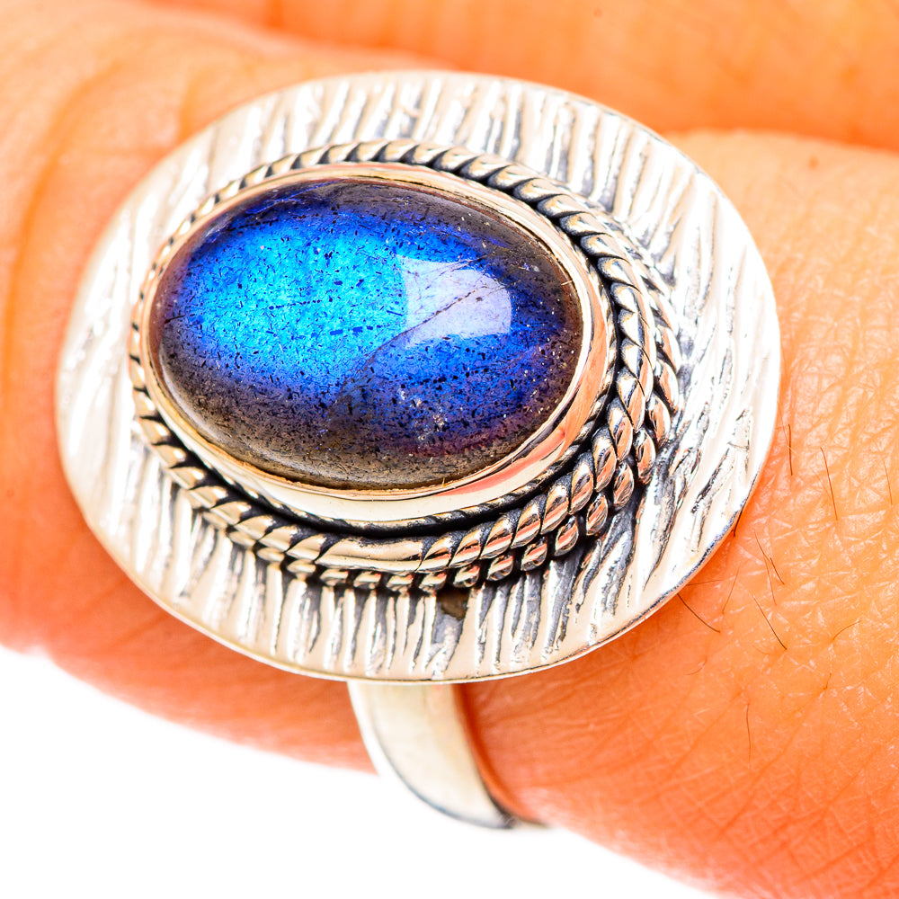 Labradorite Rings handcrafted by Ana Silver Co - RING108109