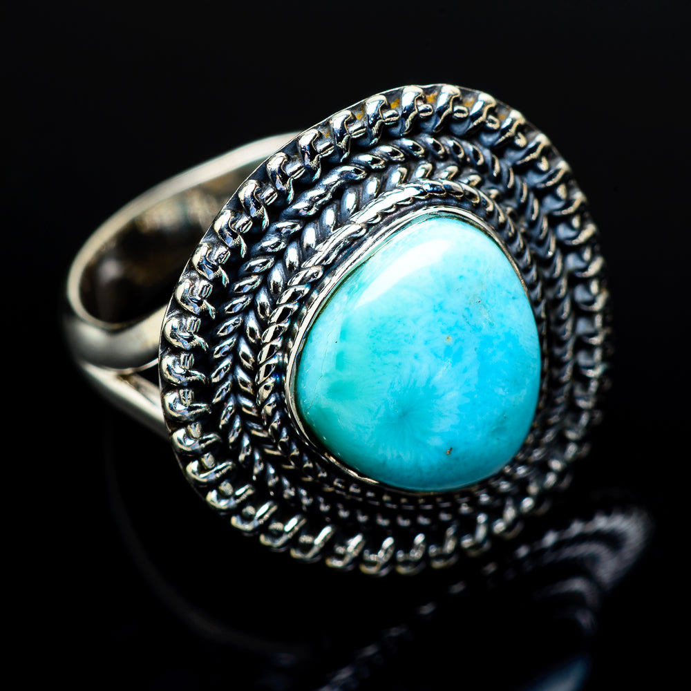 Larimar Rings handcrafted by Ana Silver Co - RING10811