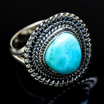 Larimar Rings handcrafted by Ana Silver Co - RING10811