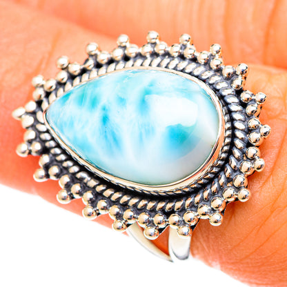 Larimar Rings handcrafted by Ana Silver Co - RING108111