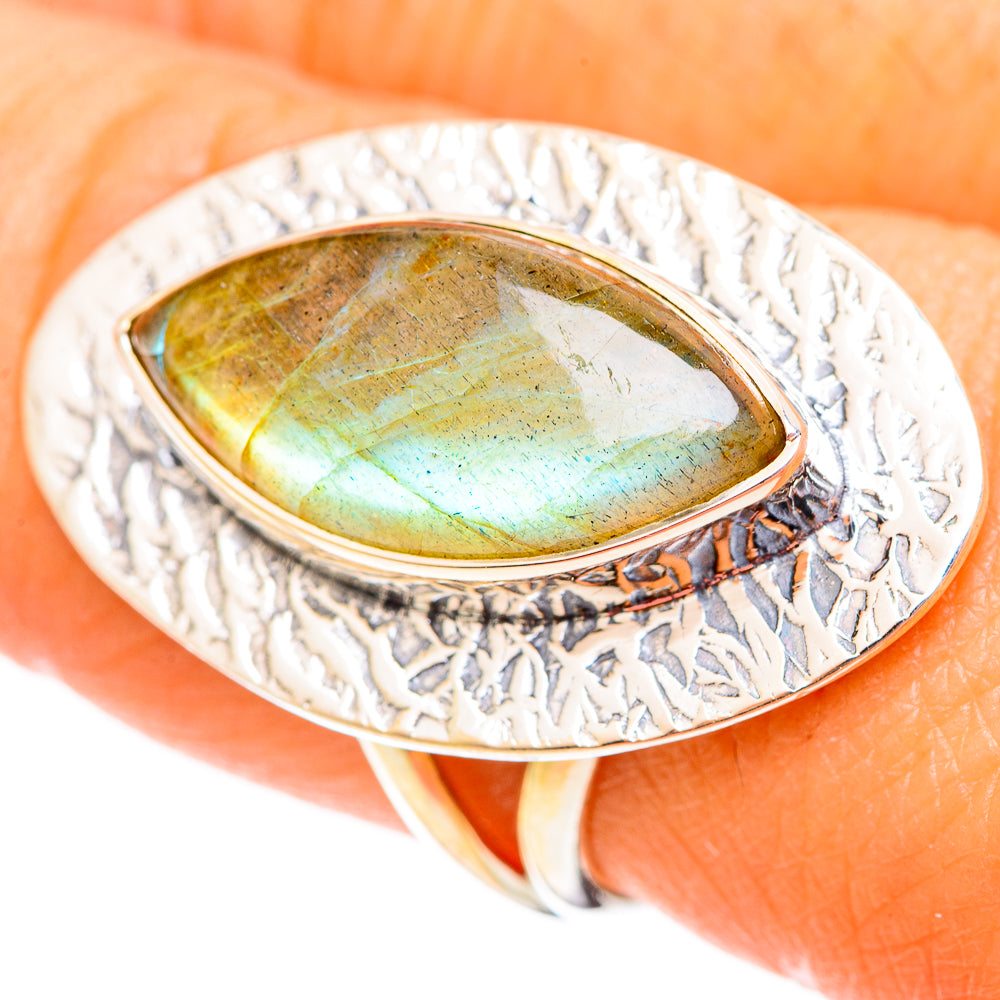 Labradorite Rings handcrafted by Ana Silver Co - RING108112