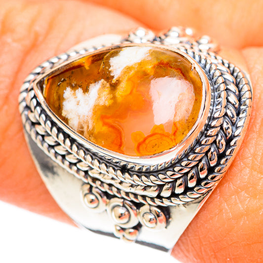 Plume Agate Rings handcrafted by Ana Silver Co - RING108125