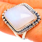 Rainbow Moonstone Rings handcrafted by Ana Silver Co - RING108133