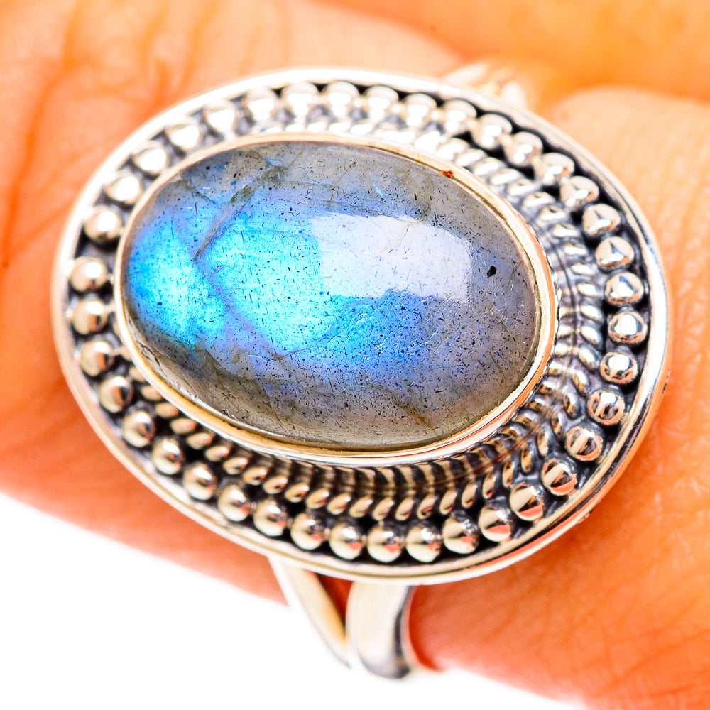 Labradorite Rings handcrafted by Ana Silver Co - RING108145