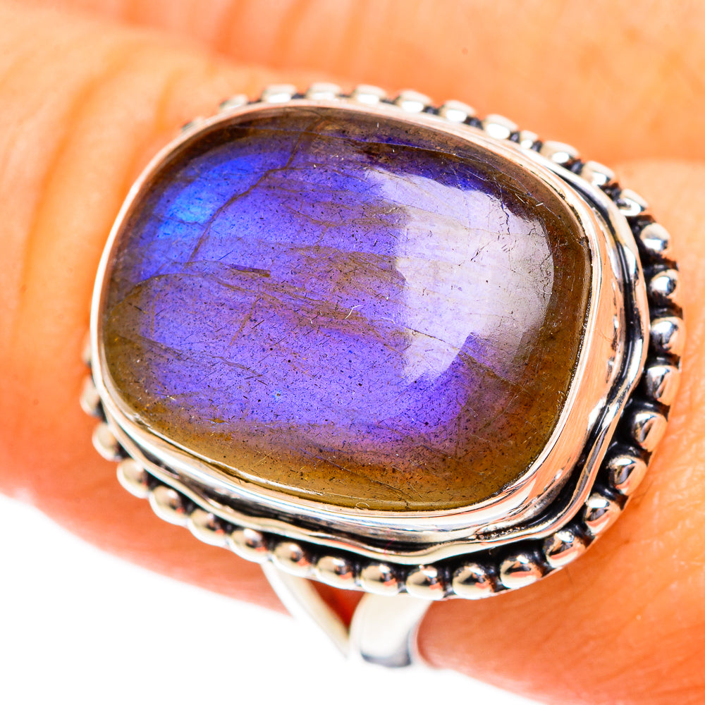 Labradorite Rings handcrafted by Ana Silver Co - RING108147
