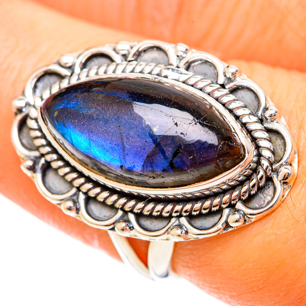 Labradorite Rings handcrafted by Ana Silver Co - RING108149