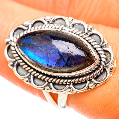 Labradorite Rings handcrafted by Ana Silver Co - RING108149