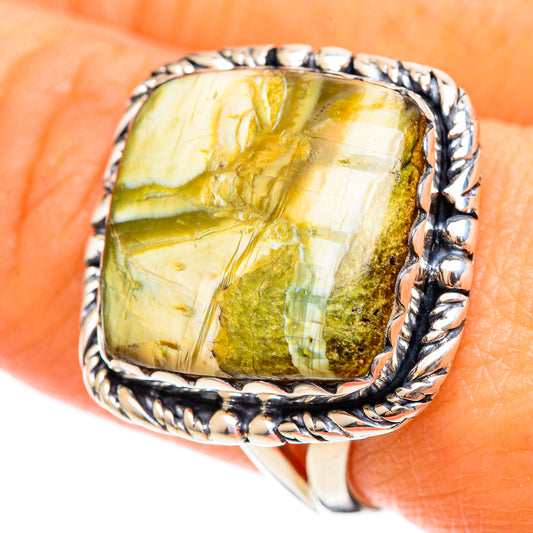 Rainforest Jasper Rings handcrafted by Ana Silver Co - RING108153