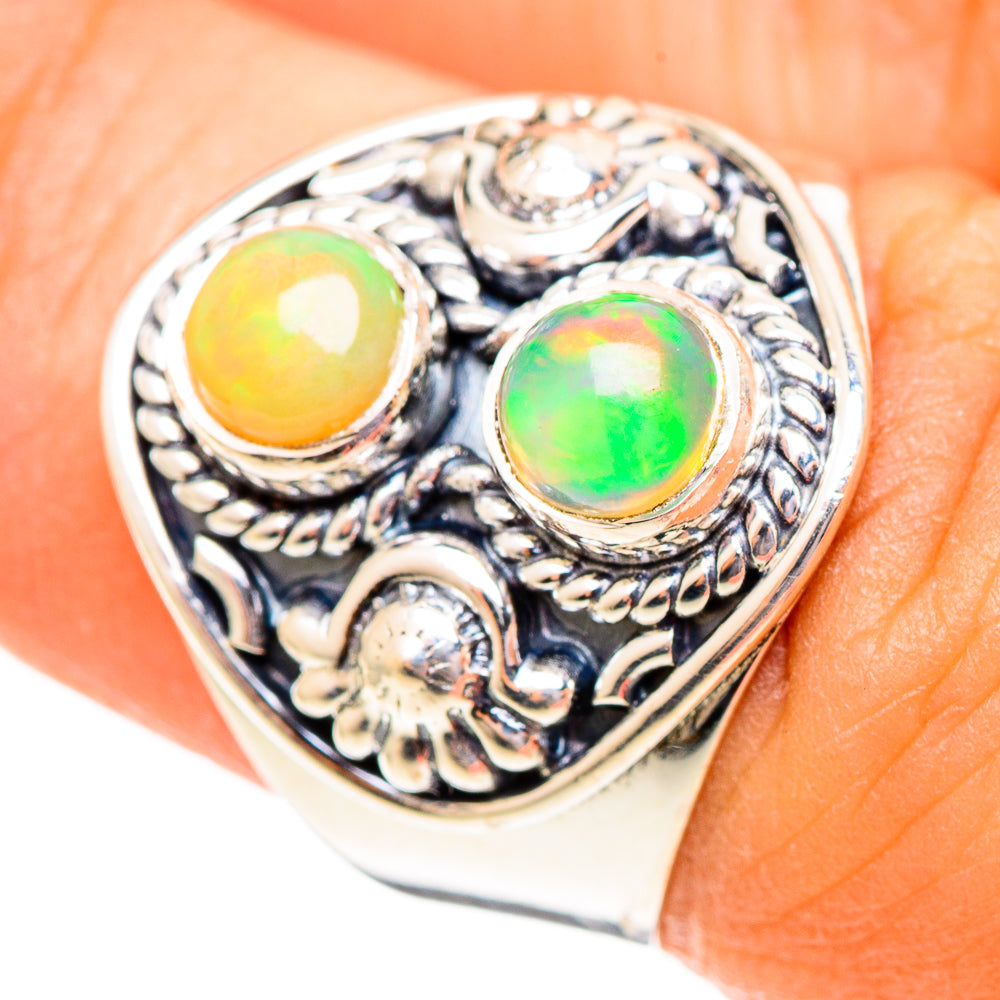 Ethiopian Opal Rings handcrafted by Ana Silver Co - RING108177