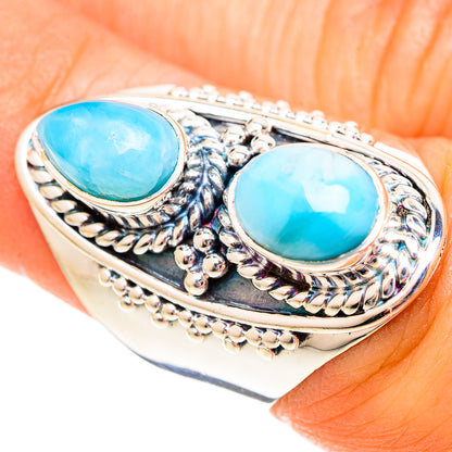 Larimar Rings handcrafted by Ana Silver Co - RING108180