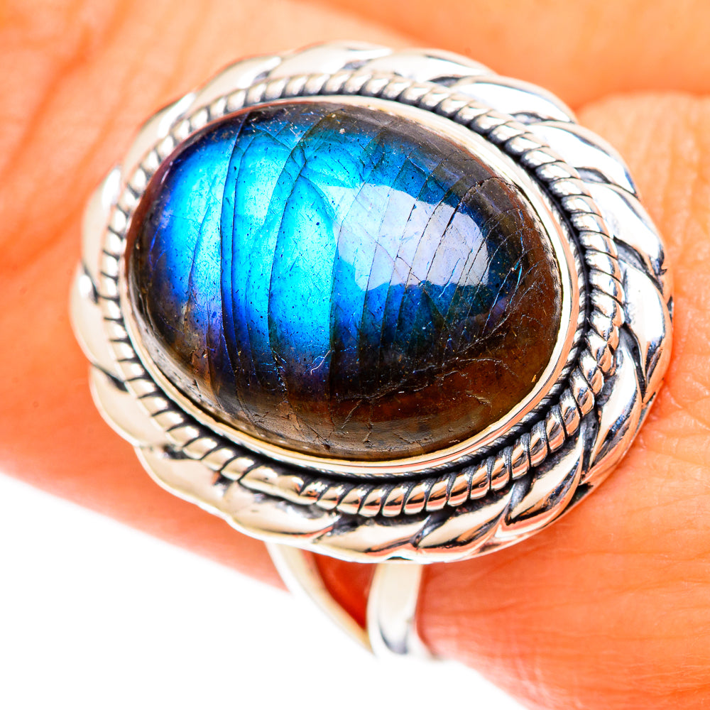 Labradorite Rings handcrafted by Ana Silver Co - RING108181
