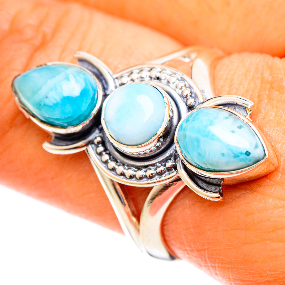 Larimar Rings handcrafted by Ana Silver Co - RING108186