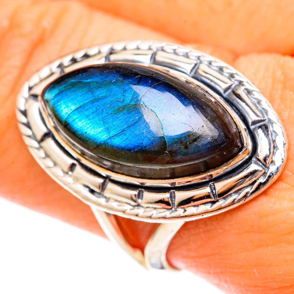 Labradorite Rings handcrafted by Ana Silver Co - RING108211
