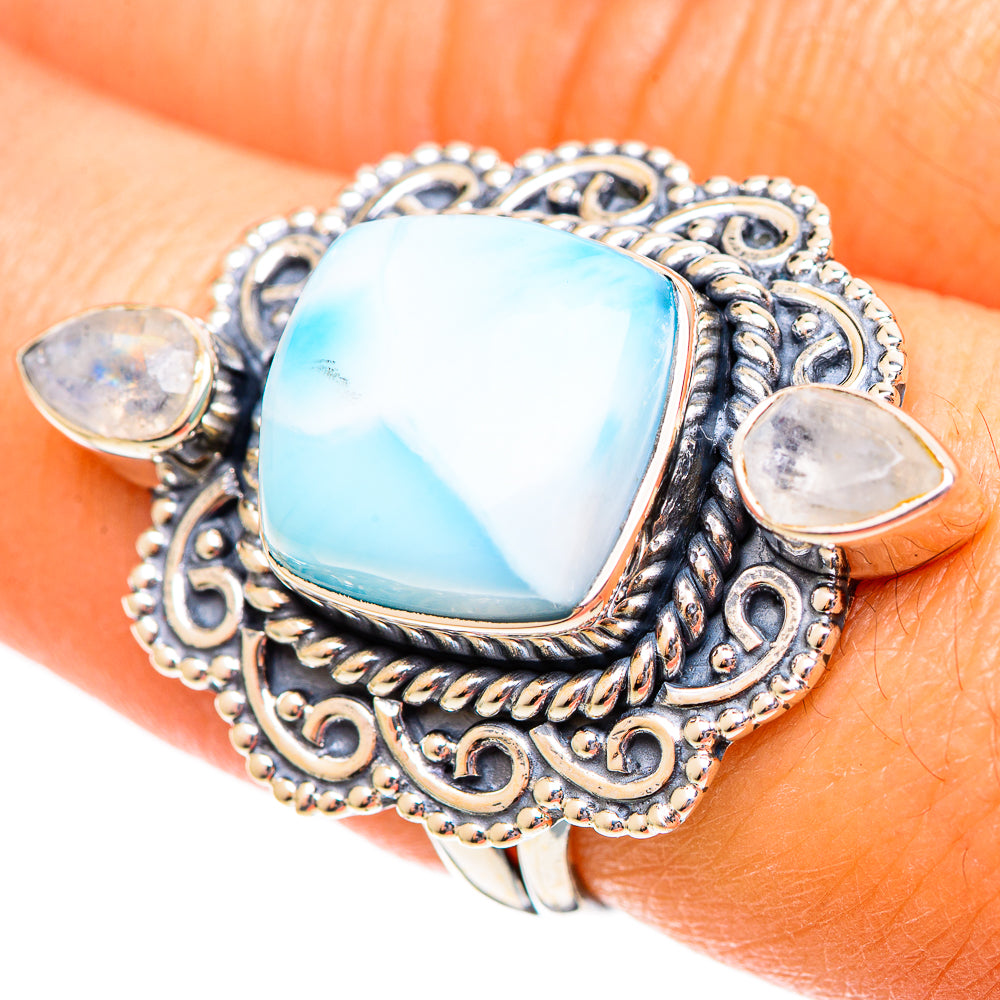 Larimar Rings handcrafted by Ana Silver Co - RING108212