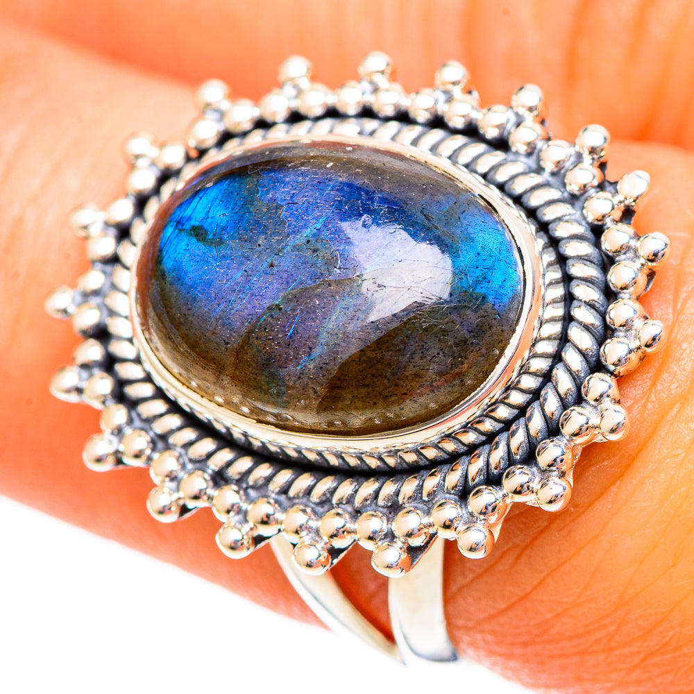 Labradorite Rings handcrafted by Ana Silver Co - RING108215