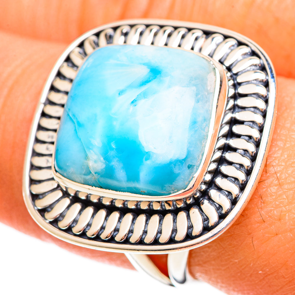 Larimar Rings handcrafted by Ana Silver Co - RING108218