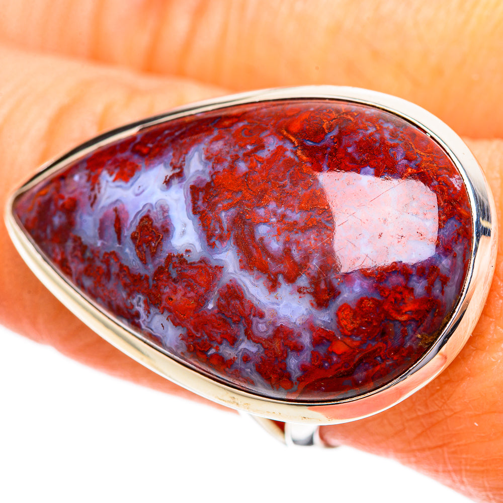 Plume Agate Rings handcrafted by Ana Silver Co - RING108230