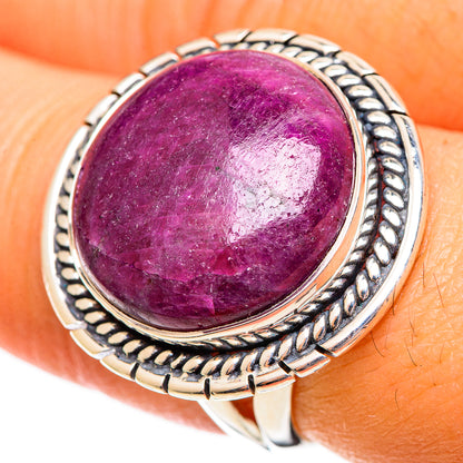 Ruby Fuchsite Rings handcrafted by Ana Silver Co - RING108234