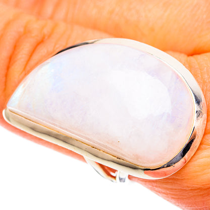 Rainbow Moonstone Rings handcrafted by Ana Silver Co - RING108243