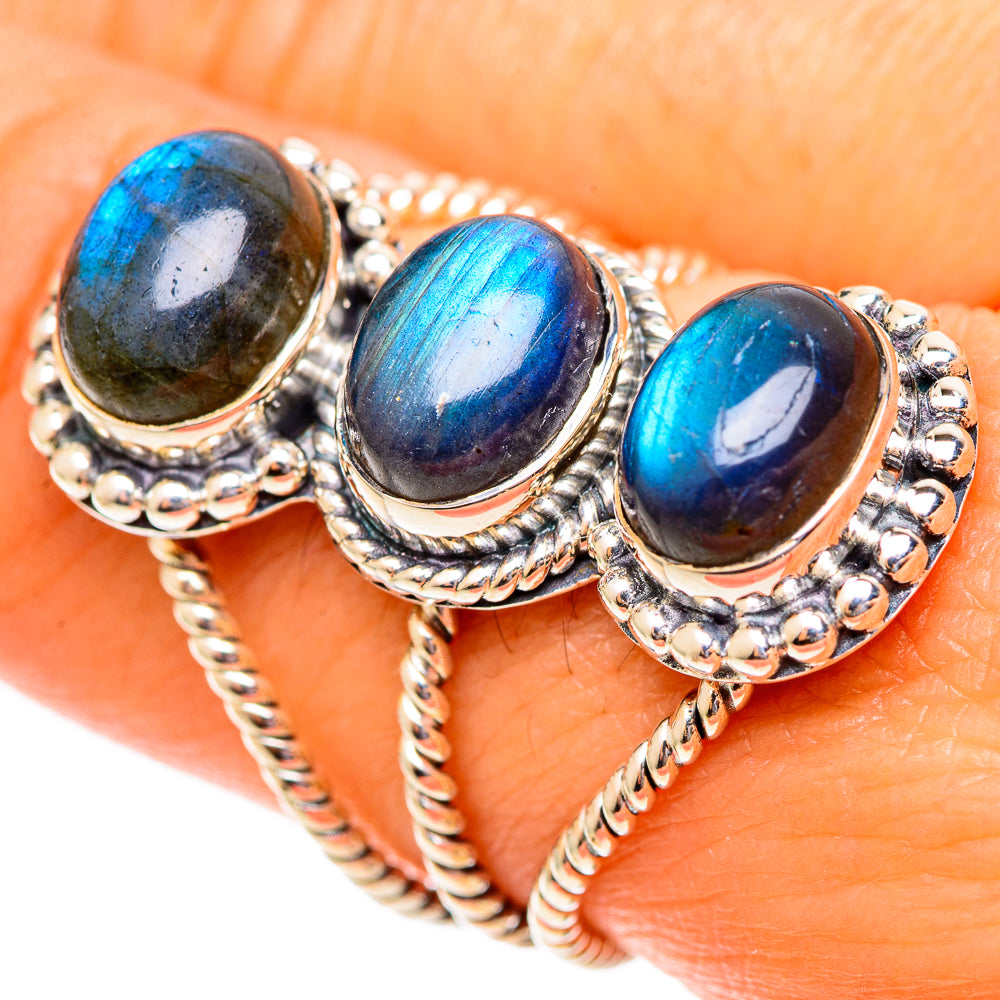 Labradorite Rings handcrafted by Ana Silver Co - RING108250