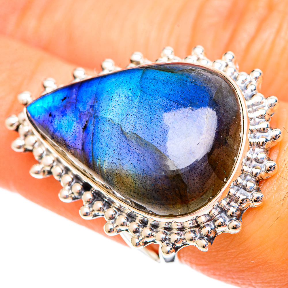 Labradorite Rings handcrafted by Ana Silver Co - RING108253