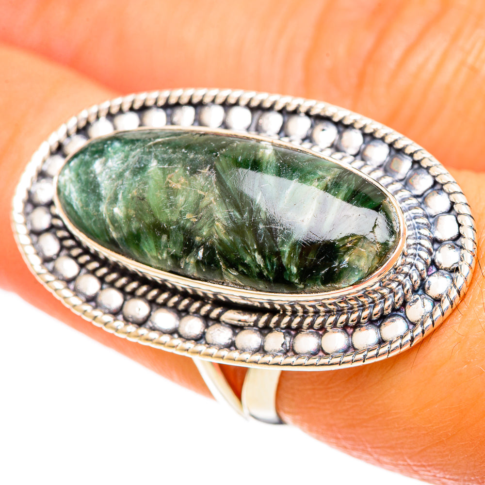Seraphinite Rings handcrafted by Ana Silver Co - RING108261
