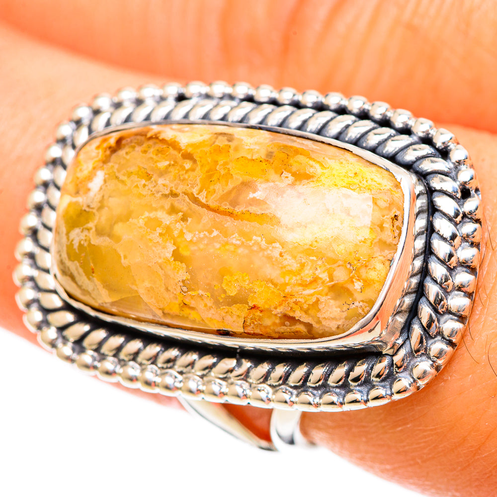 Plume Agate Rings handcrafted by Ana Silver Co - RING108270
