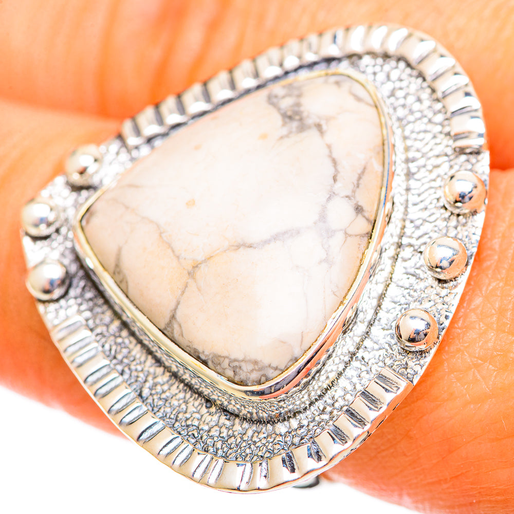 Howlite Rings handcrafted by Ana Silver Co - RING108277