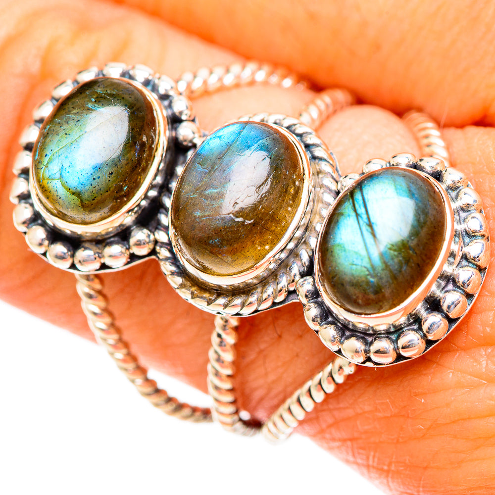 Labradorite Rings handcrafted by Ana Silver Co - RING108282