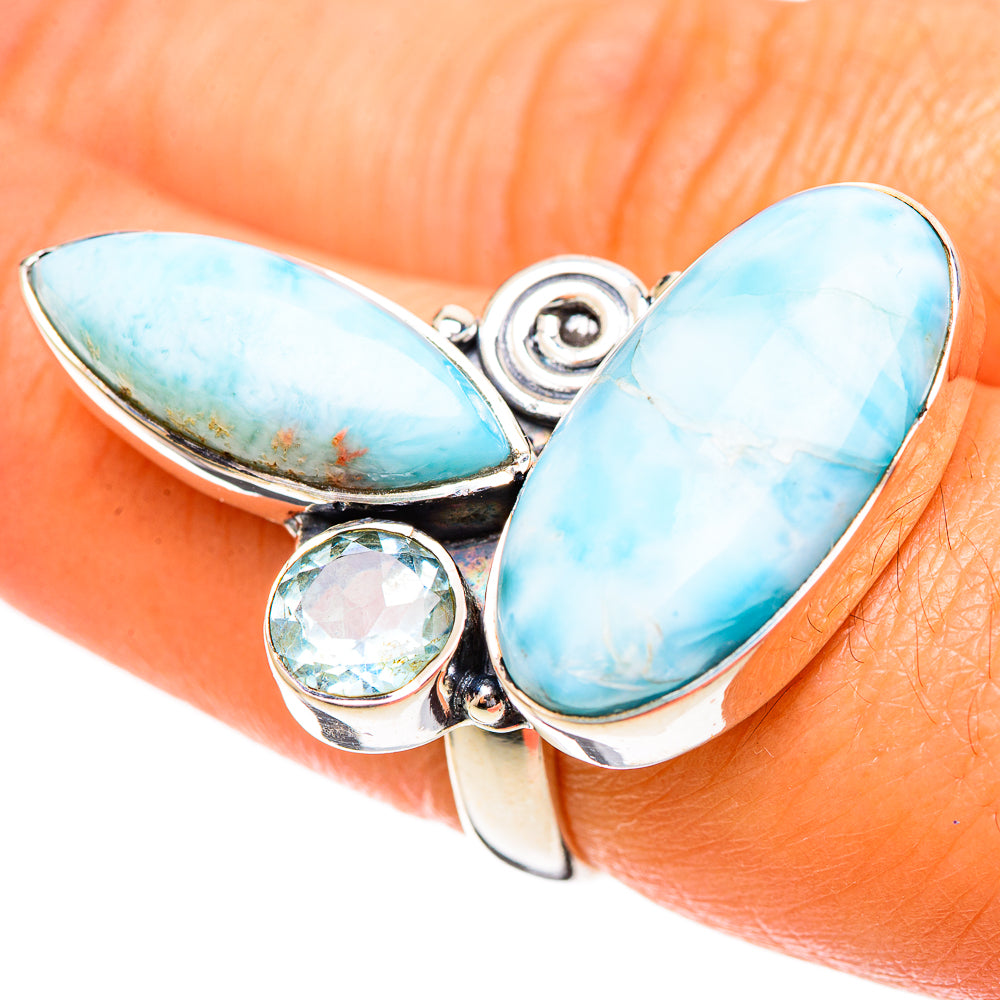 Larimar Rings handcrafted by Ana Silver Co - RING108284