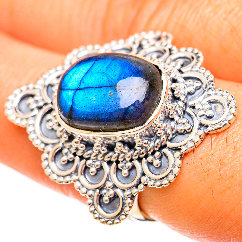 Labradorite Rings handcrafted by Ana Silver Co - RING108286