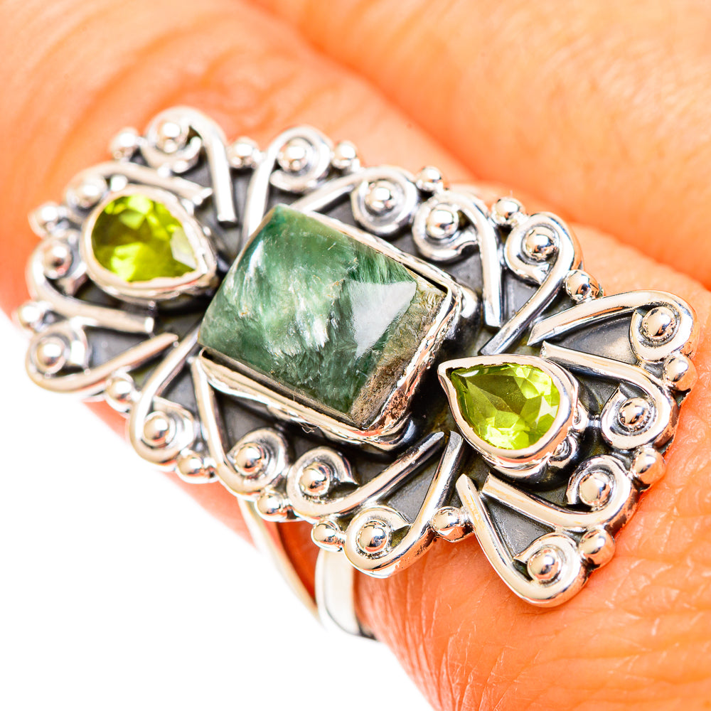 Seraphinite Rings handcrafted by Ana Silver Co - RING108295