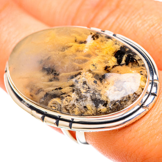 Plume Agate Rings handcrafted by Ana Silver Co - RING108296