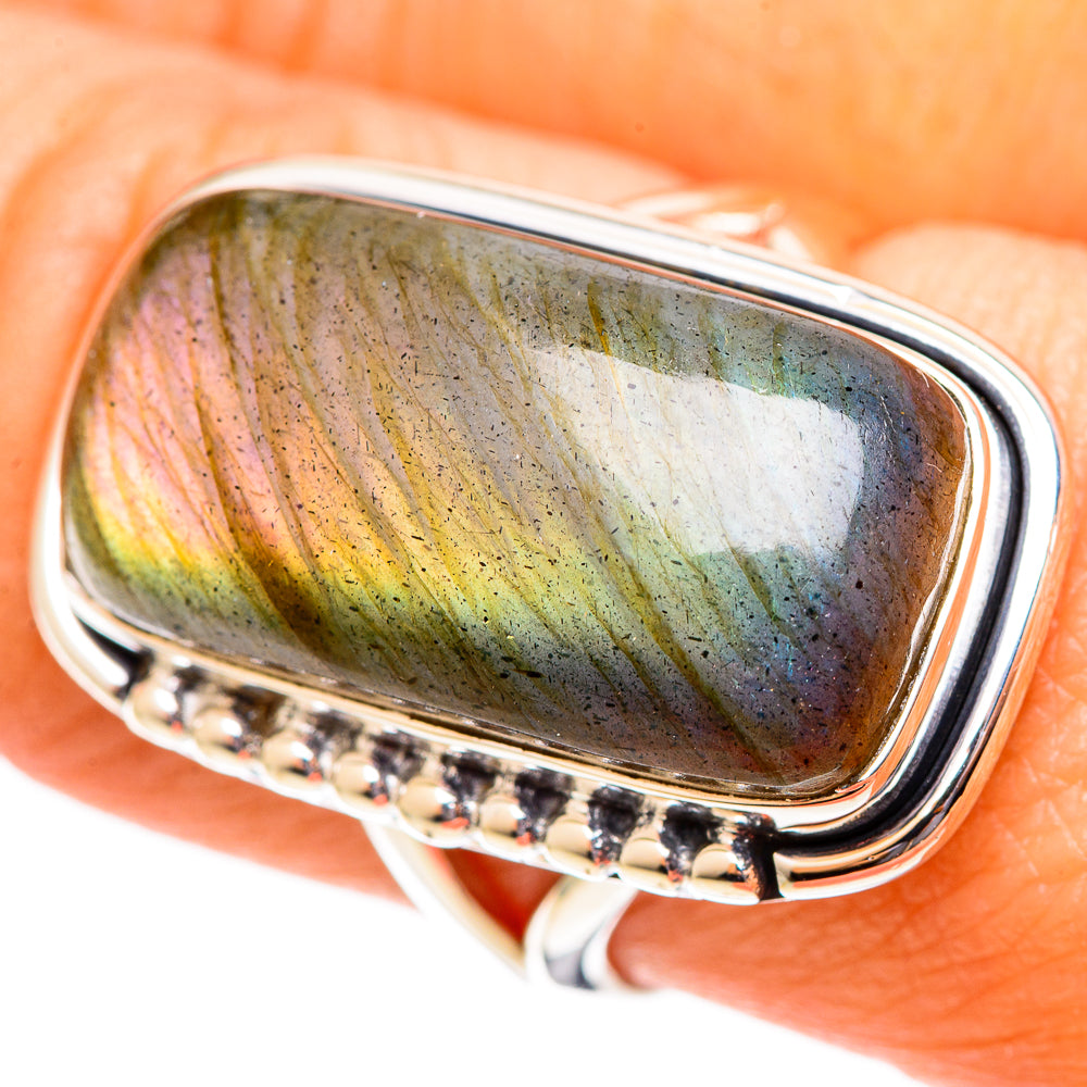 Labradorite Rings handcrafted by Ana Silver Co - RING108317