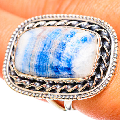 Blue Scheelite Rings handcrafted by Ana Silver Co - RING108319