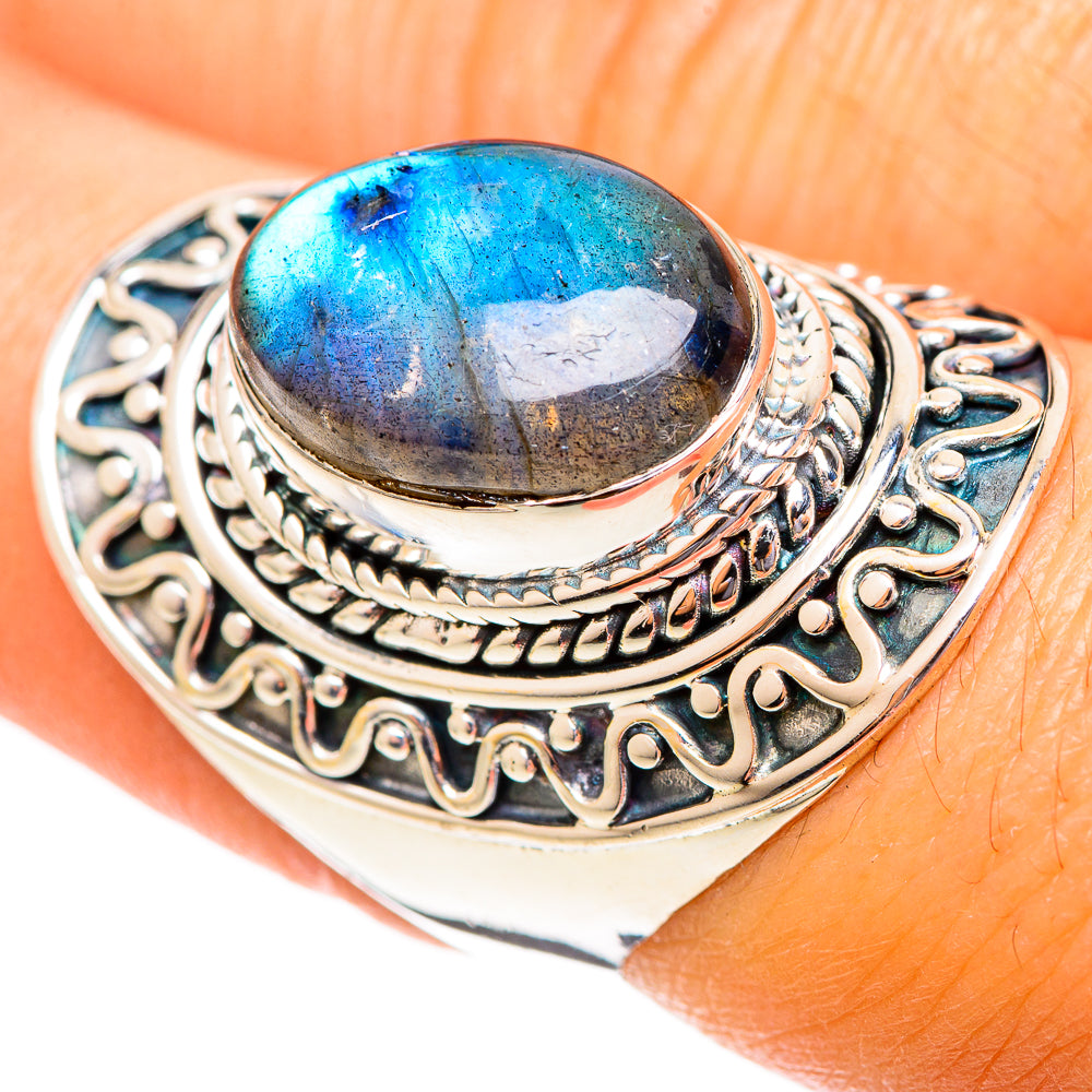 Labradorite Rings handcrafted by Ana Silver Co - RING108320