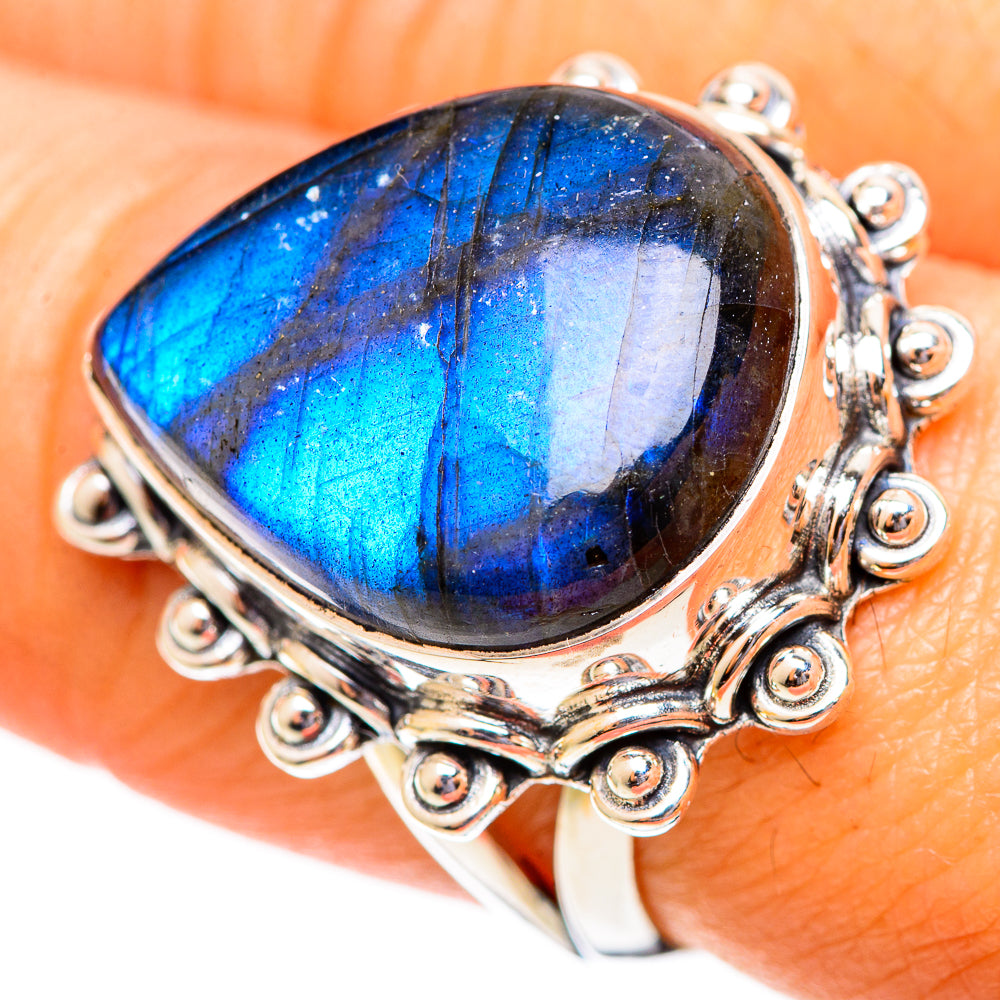 Labradorite Rings handcrafted by Ana Silver Co - RING108322