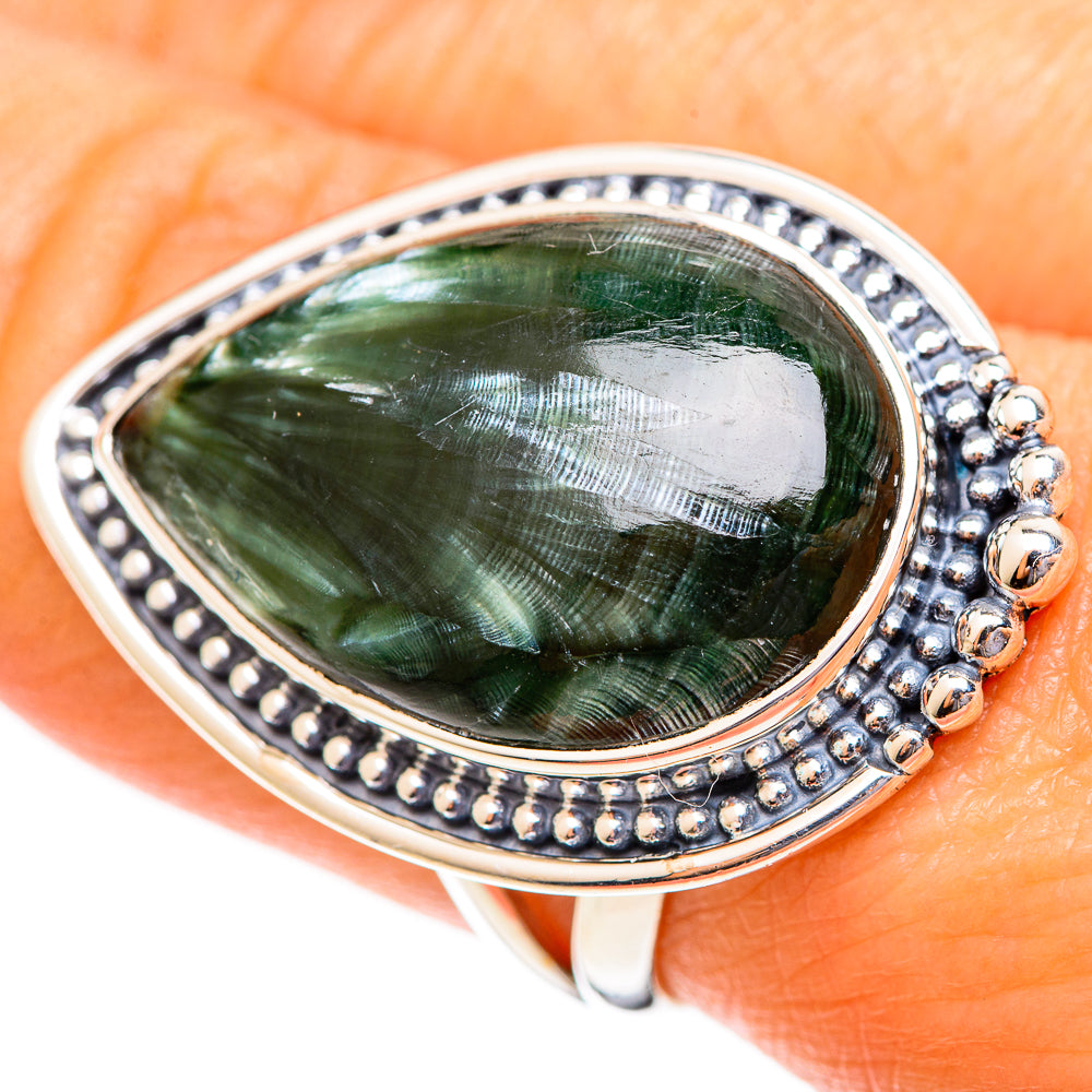 Seraphinite Rings handcrafted by Ana Silver Co - RING108324
