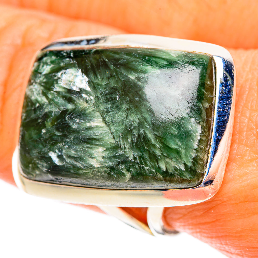 Seraphinite Rings handcrafted by Ana Silver Co - RING108326