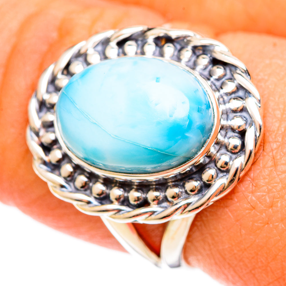 Larimar Rings handcrafted by Ana Silver Co - RING108334